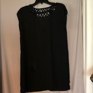 Forever 21 Black Dress with Lattice Neckline